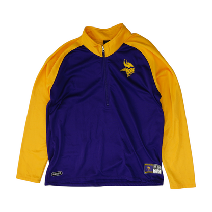 Purple Minnesota Vikings Color Block 1/4 Zip Pullover