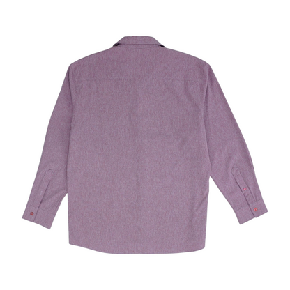 Magenta Solid Long Sleeve Button Down
