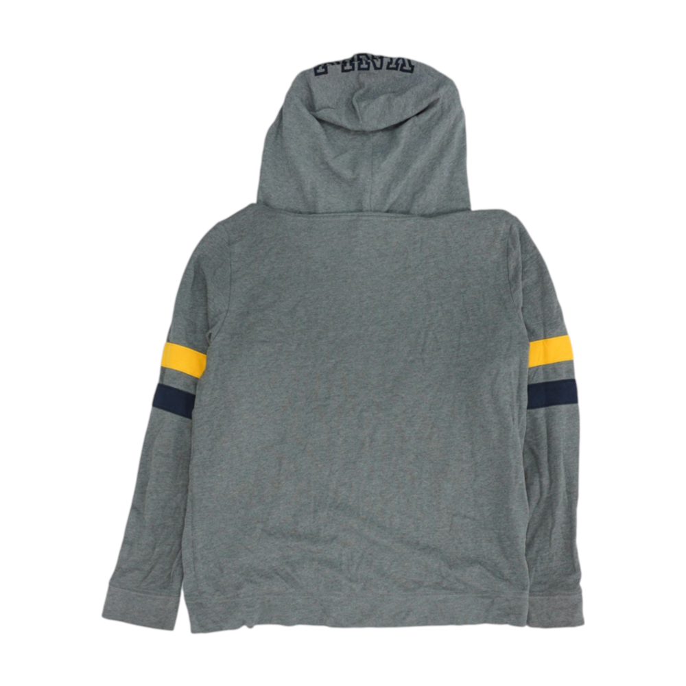 Gray Color Block Hoodie Pullover