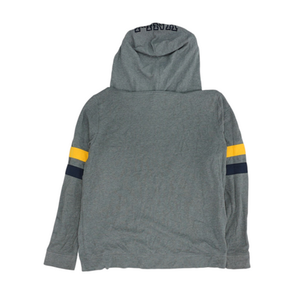 Gray Color Block Hoodie Pullover