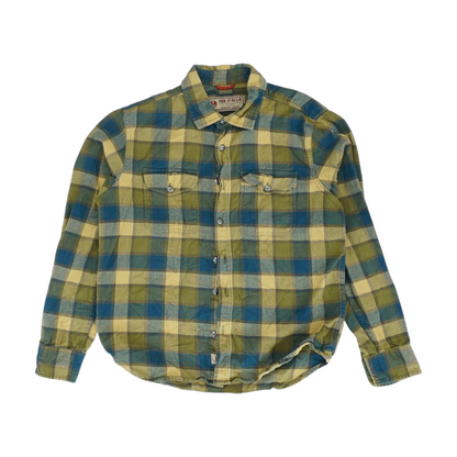 Green Check Flannel Button Down