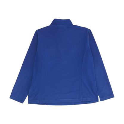 Blue Solid 1/4 Zip Pullover