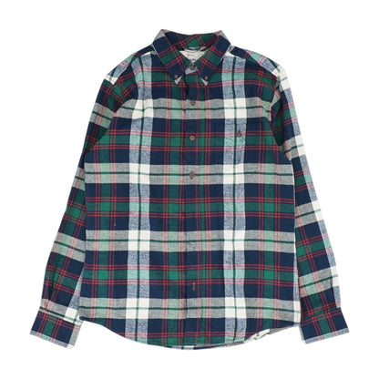 Green Plaid Flannel Button Down