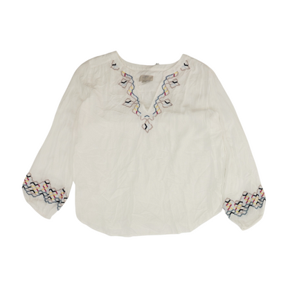 White Petite Blouse