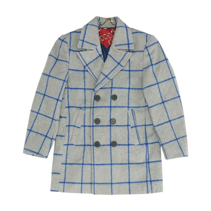 Elie Balleh Gray Check Coat – Image 1