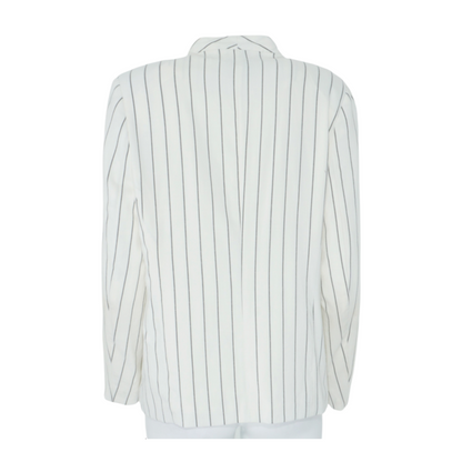 Ivory Striped Blazer