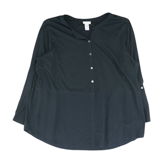 Black Plus Button Down