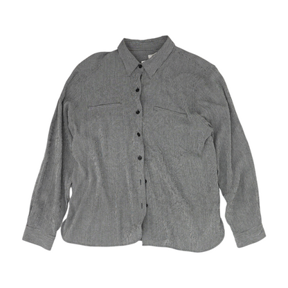 Black Check Button Down