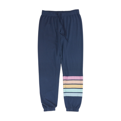 Blue Solid Pajama Bottom