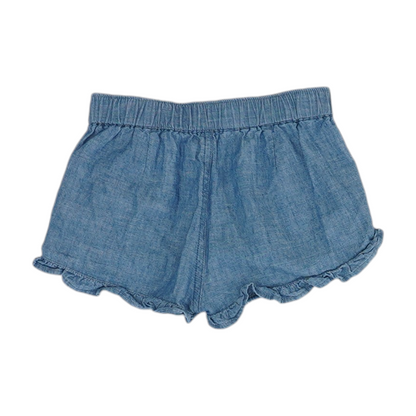Blue Solid Chino Shorts