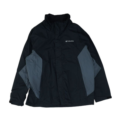 Black Color Block Rain Jacket