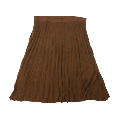 Brown Plus Striped Maxi Skirt