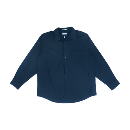 Black Solid Long Sleeve Button Down