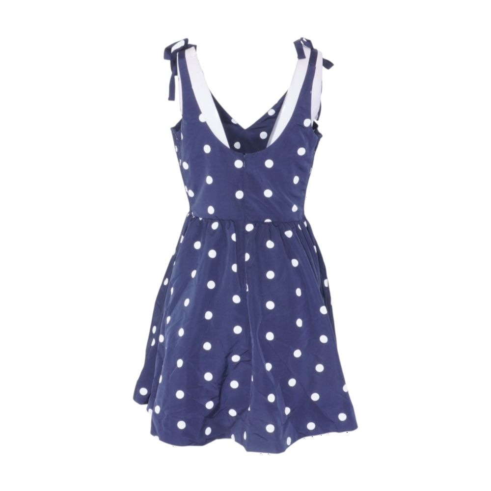 Navy Polka Dot Mini Dress