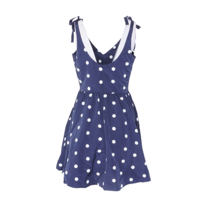 Navy Polka Dot Mini Dress