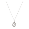 3/4 ctw 10K White Gold Lab Grown Diamond Pendant Necklace – Image 1