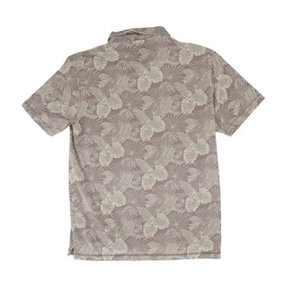 Maroon Tropical Short Sleeve Polo