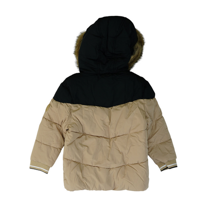 Tan Color Block Jacket