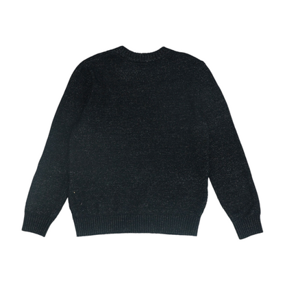 Black Solid Pullover Sweater