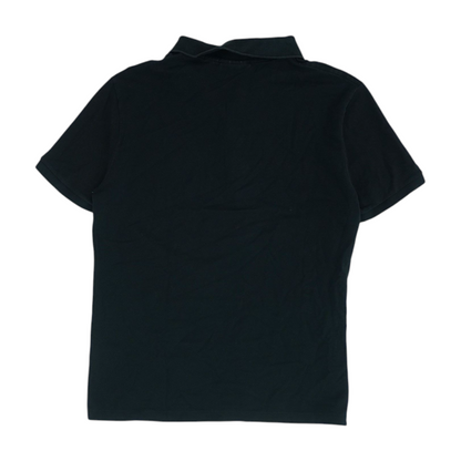 Black Solid Short Sleeve Polo