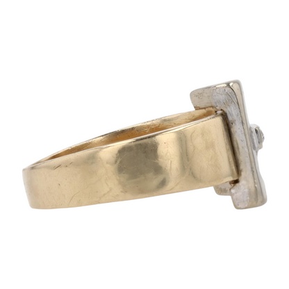 14K Two-Tone Gold Diamond Fashion Ring