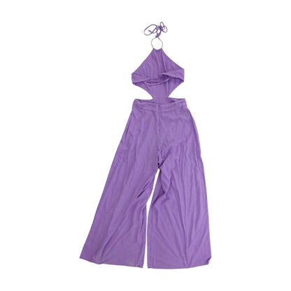 Purple Solid Jumpsuit