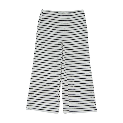White Striped Wide Leg Pants
