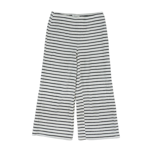 White Striped Wide Leg Pants