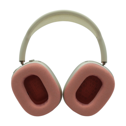 Starlight AirPods Max (USB-C) Noise Cancelling Headphones With Red Earpads