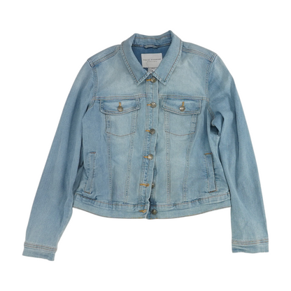 Blue Solid Denim Jacket