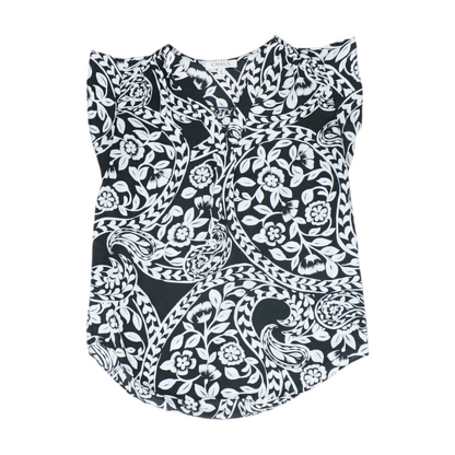 Black Floral Blouse
