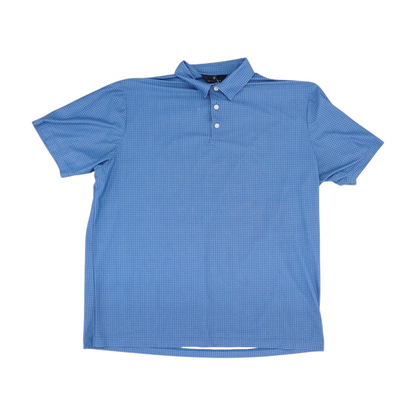 Blue Graphic Short Sleeve Polo