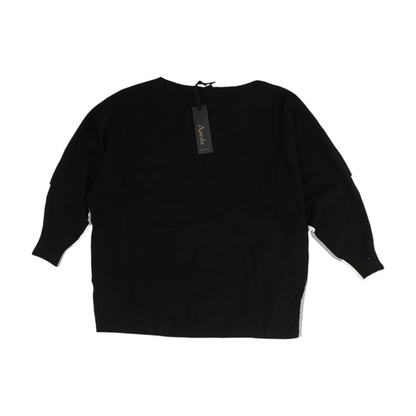 Black Color Block Pullover Sweater