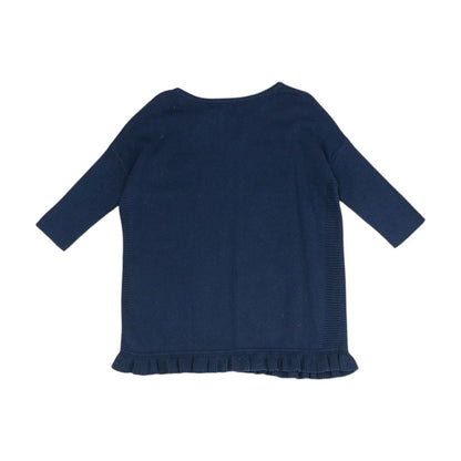 Navy Solid Crewneck Sweater