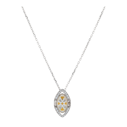 1/10 ctw 18K White Gold Diamond Pendant Necklace