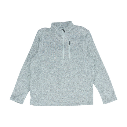 Gray Solid 1/4 Zip Pullover