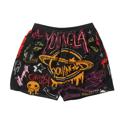 Multi Graphic Active Shorts