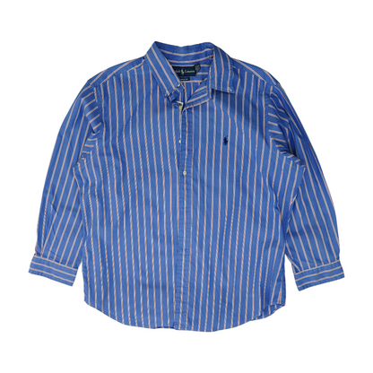 Blue Striped Long Sleeve Button Down