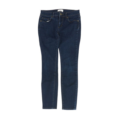 Blue Solid Low Rise Skinny Leg Jeans