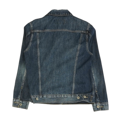 Blue Solid Denim Jacket