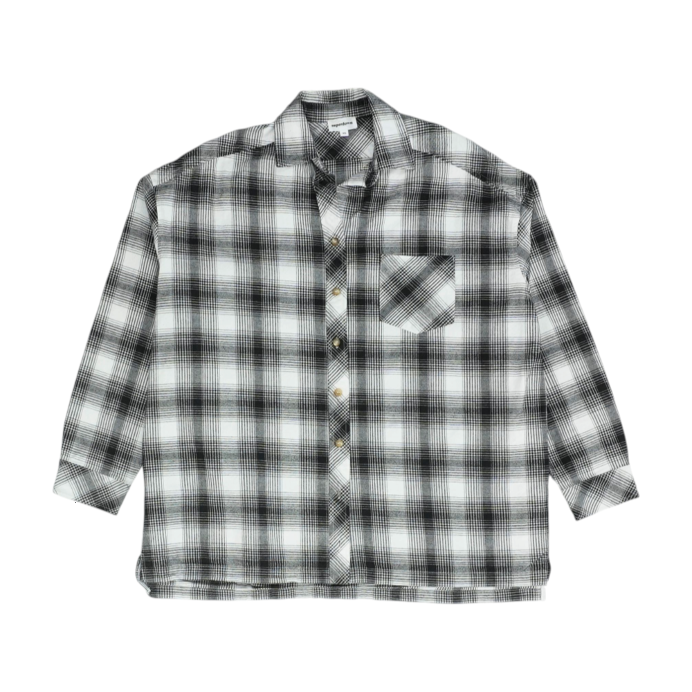 Black Plaid Flannel Button Down