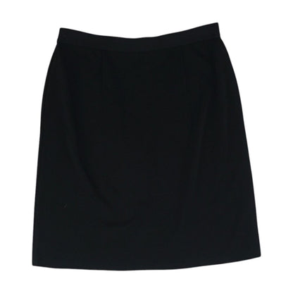 Black Solid Midi Skirt