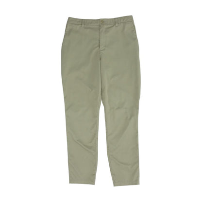 Beige Solid Dress Pants