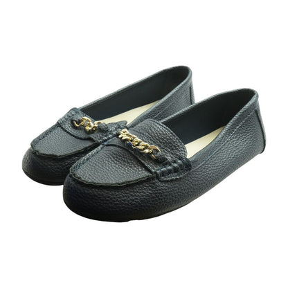 Navy Loafer Flats
