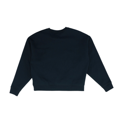 Black Solid Sweatshirt Pullover