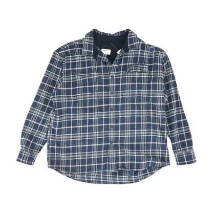 Blue Plaid Flannel Button Down