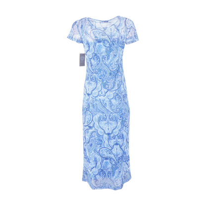 Blue Paisley Midi Dress