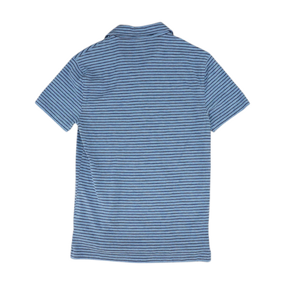 Blue Striped Short Sleeve Polo