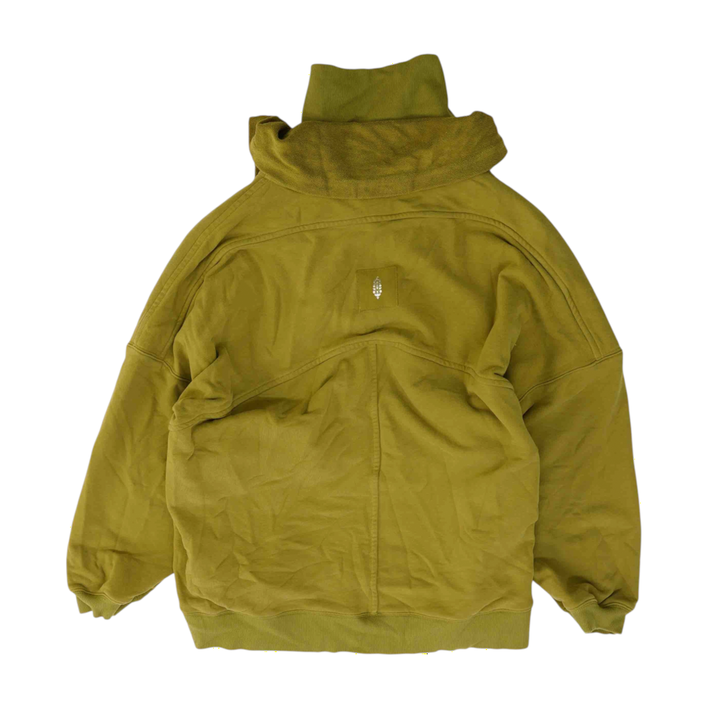 Green Solid 1/4 Zip Pullover