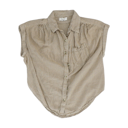 Brown Check Button Down